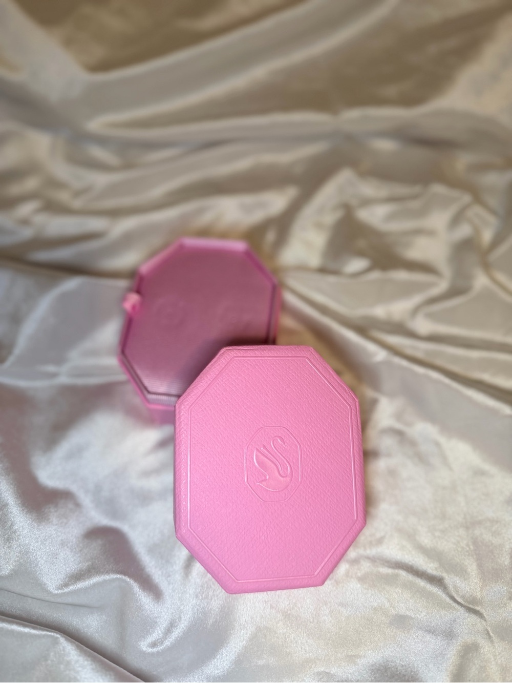 Swarovski Pink Octagonal Jewelry Case